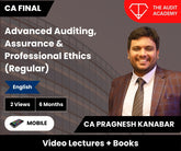 CA Final Advanced Auditing, Assurance & Professional Ethics (Regular) Video Lectures in English by CA Pragnesh Kanabar (Mobile, 2 Views, 6 Months)